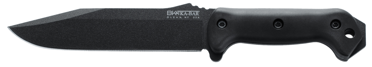 Ka-Bar BK7 Becker Combat Utility 7" Fixed Clip Point Plain 1095 Cro-Van Black Ultramid Handle - Polyester Sheath