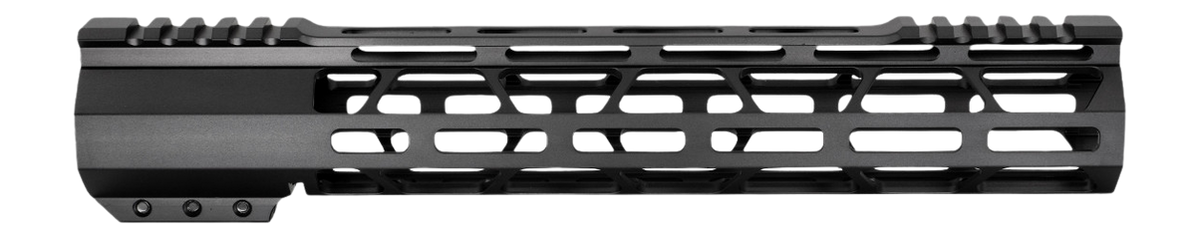 JE Machine Tech 12" M-LOK Slim Free Float AR-15 Handguard - Black