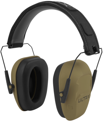 Allen Ultrax Shield 23 dB Flat Dark Earth Over the Head Passive Earmuff