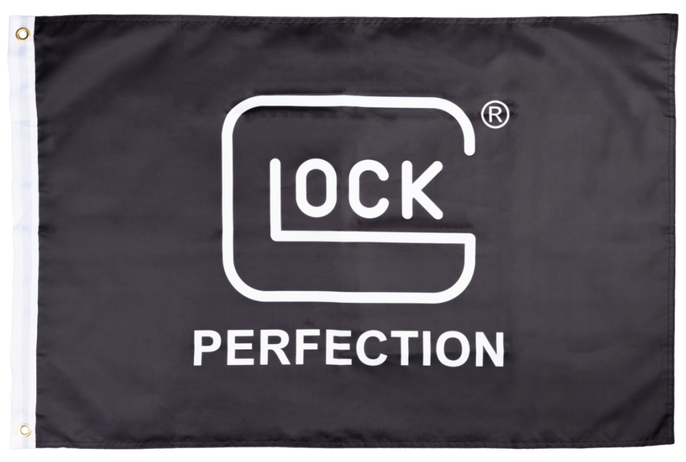 Glock 3x2 Double-Sided Polyester Flag - Black