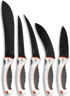 Outdoor Edge EM1 ErgoMax 5-Piece Game Processing Knife Set 5Cr13MoV Black Titanium-Coated Blades