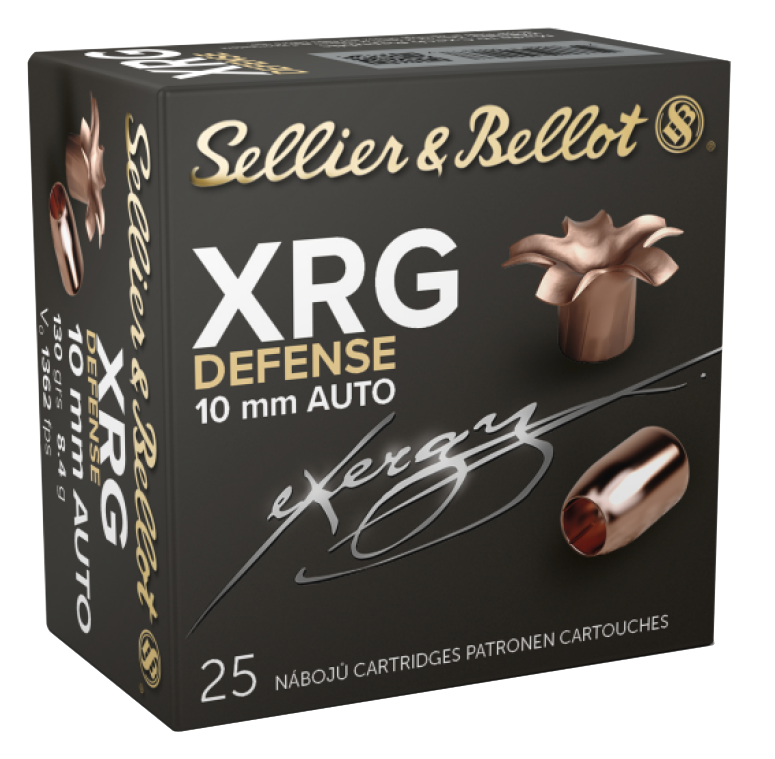 Sellier & Bellot XRG Defense 10mm Auto 130gr Solid Copper Hollow Point 25 Rd - Box or Case