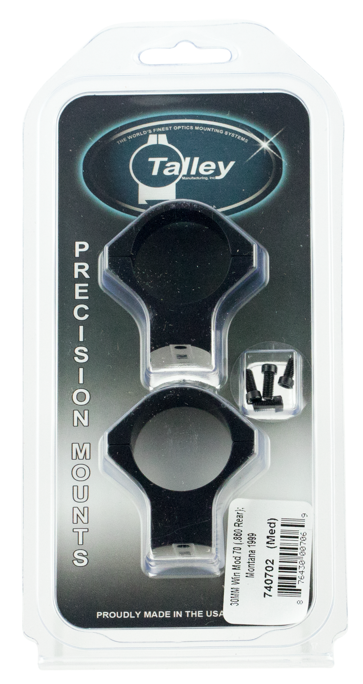 Talley 740702 Scope Mount/Ring Combo 30mm Medium Rings Black Anodized - Montana 1999
