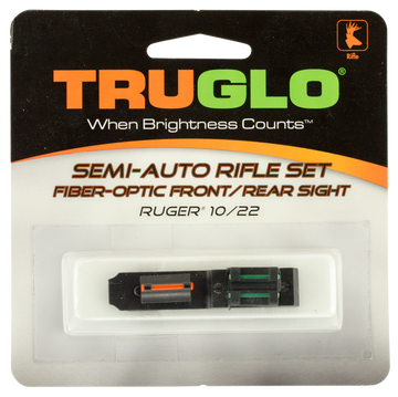 TruGlo TG111W Ruger 10/22 Fiber Optic Sight Set Red Front / Green Rear