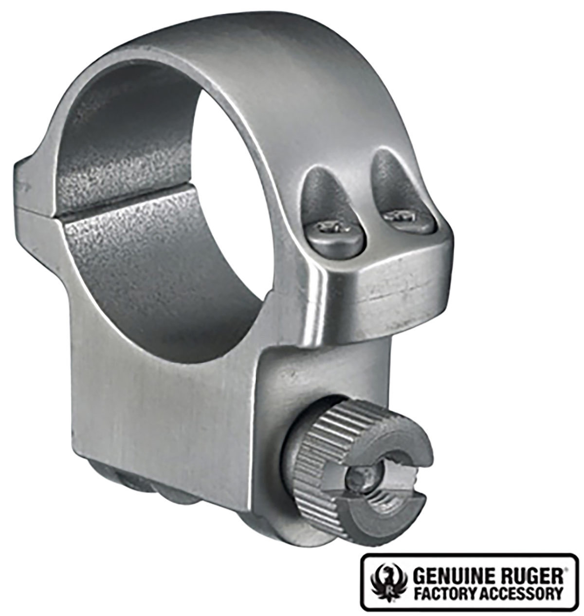 Ruger 4K Scope Ring 1" Medium Silver Single Ring