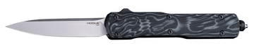Hogue Counterstrike 3.35" OTF Drop Point Plain Stone Tumbled CPM 20V SS G-Mascus Black Aluminum/G10
