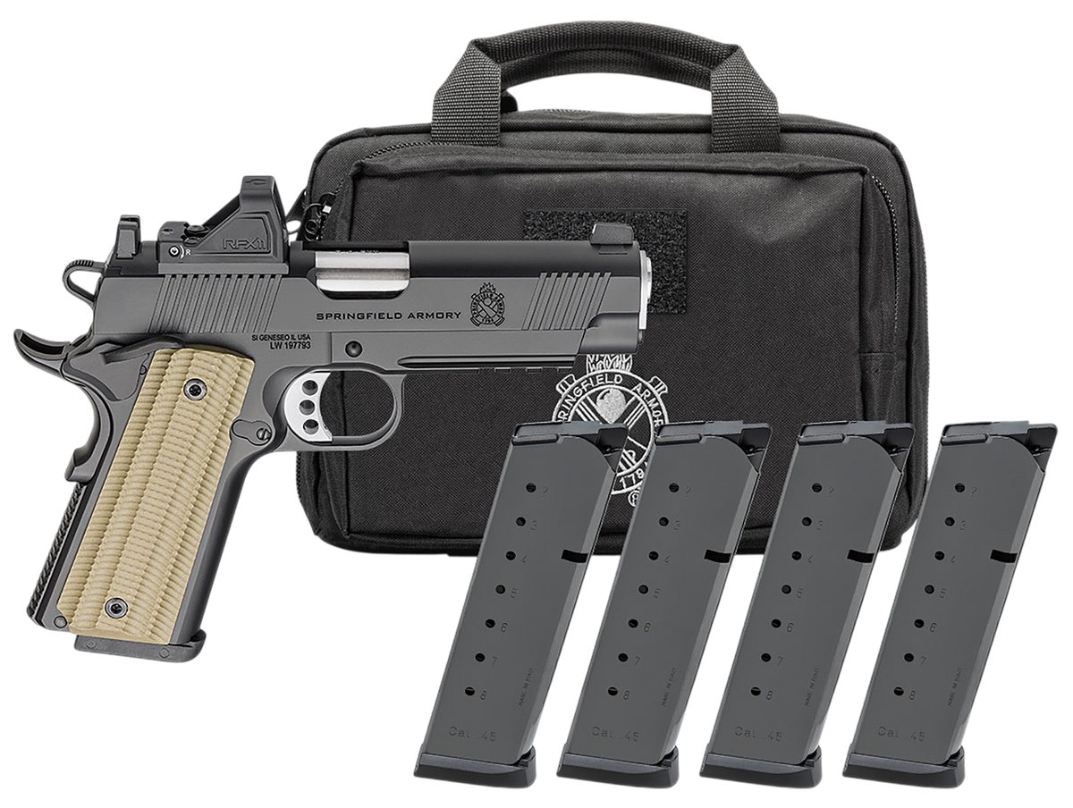 Springfield Armory 1911 Operator AOS 9mm Luger 4.25" 9+1 Semi-Auto Pistol - Gear Pac