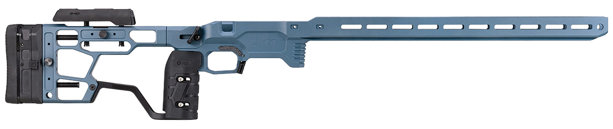MDT Sporting Goods ACC Elite Chassis System - Rem 700 SA RH - Titanium Blue
