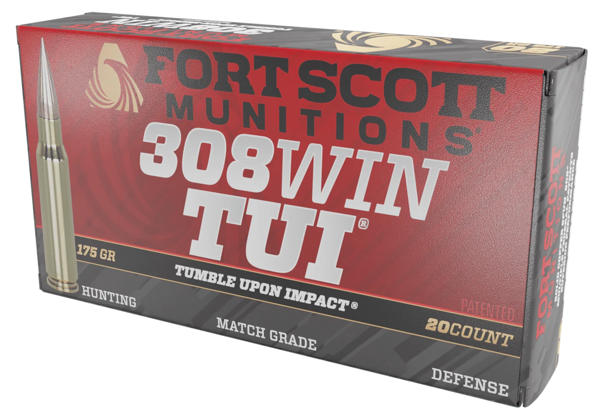 Fort Scott Munitions Tumble Upon Impact (TUI) 308 Win 175 gr Solid Copper Spun - Box or Case
