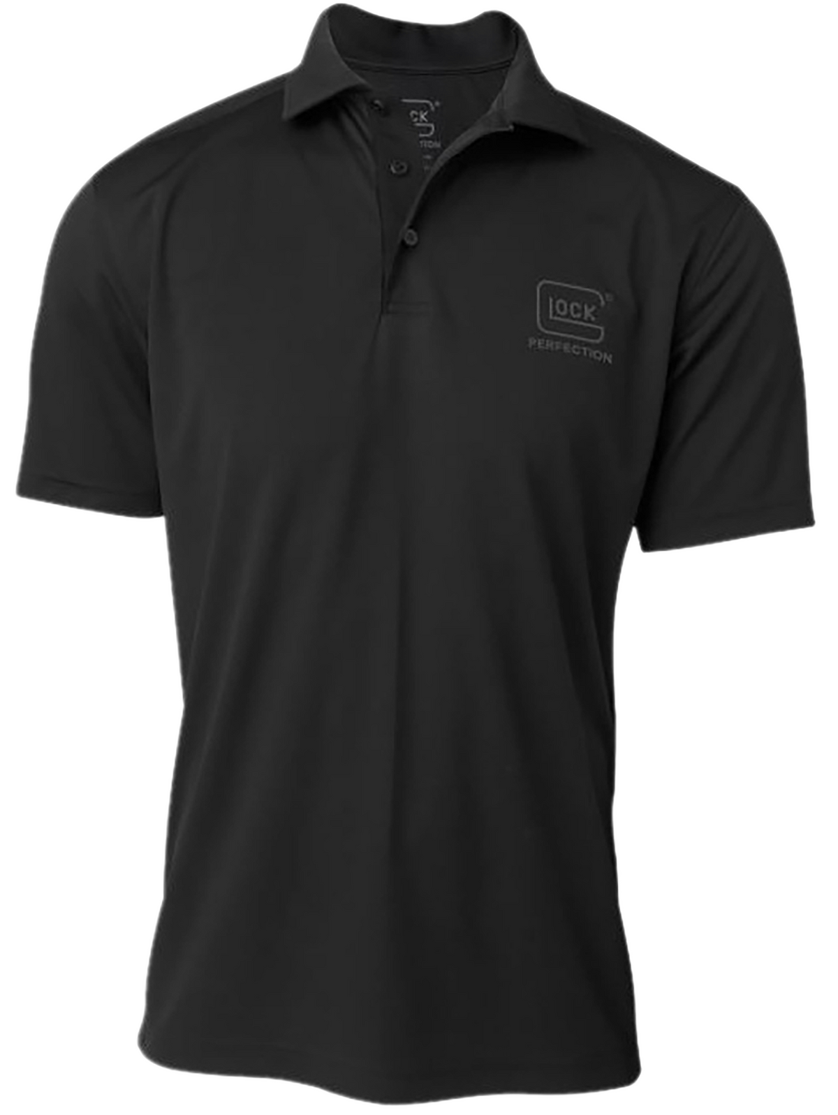 Glock Perfection Short Sleeve Polo Black Polyester Mesh Small