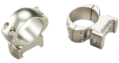 Weaver Mounts Grand Slam 1" High Silver Steel Scope Rings - 2-Piece Set
