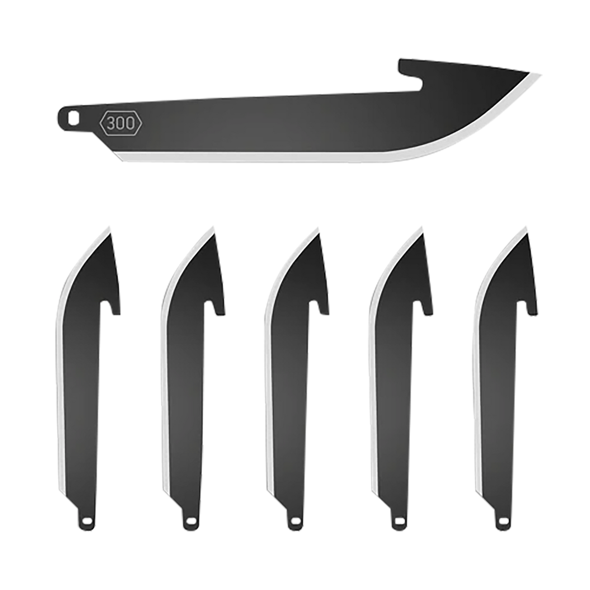 Outdoor Edge RazorLite 3" Drop Point Replacement Blades 420J2 SS Black Oxide - 6 Pack