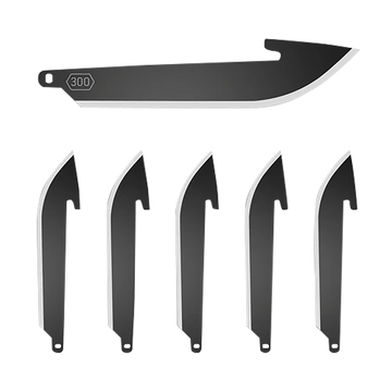 Outdoor Edge RazorLite 3" Drop Point Replacement Blades 420J2 SS Black Oxide - 6 Pack