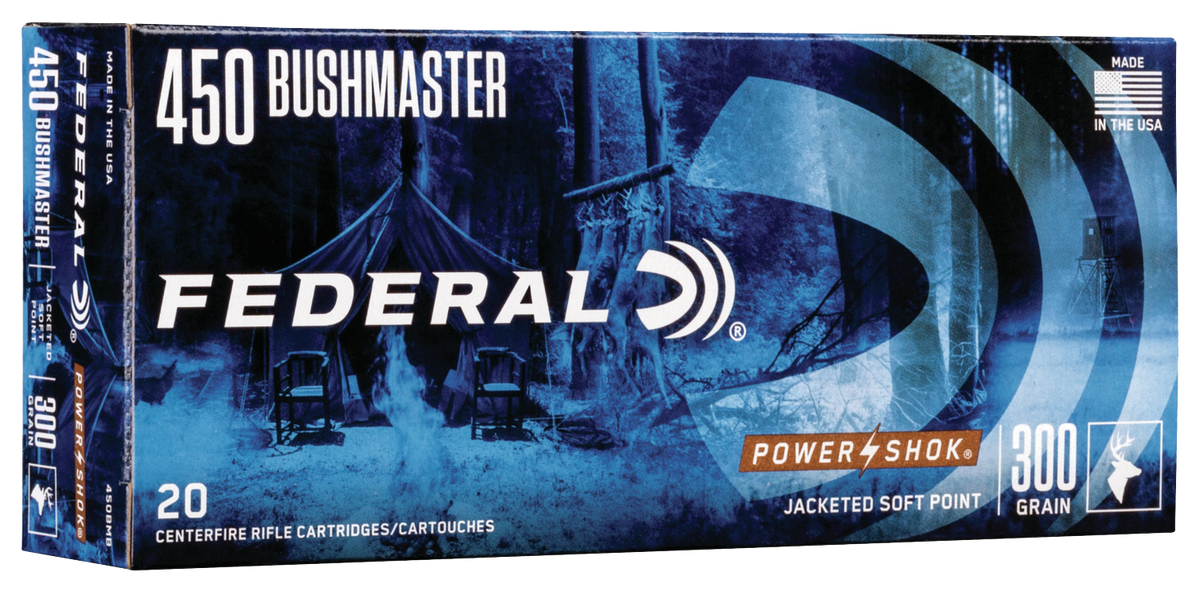 Federal Power-Shok 450 Bushmaster 300gr Jacketed Soft Point - Box or Case