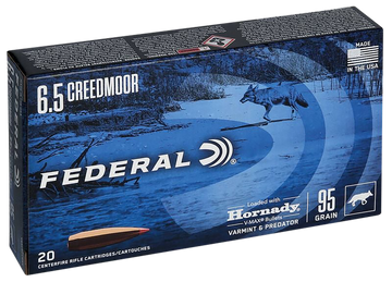 Federal Varmint & Predator 6.5 Creedmoor 95gr Hornady V-Max 20 Rd - Box or Case