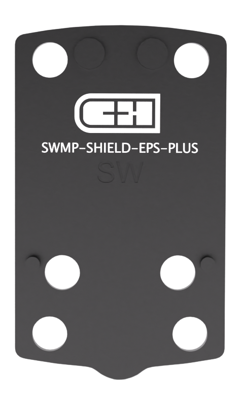 C&H Precision S&W M&P Shield Plus Optic Adapter Plate - Holosun EPS/EPS Carry Footprint - Black Anodized