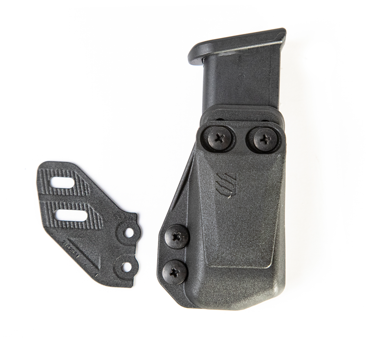 Blackhawk Stache IWB Mag Carrier Single Stack 1.50" Belt Clip Black Polymer Ambidextrous