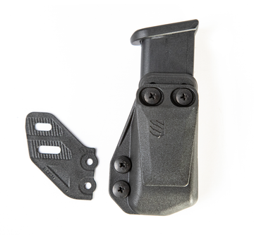 Blackhawk Stache IWB Mag Carrier Single Stack 1.50" Belt Clip Black Polymer Ambidextrous