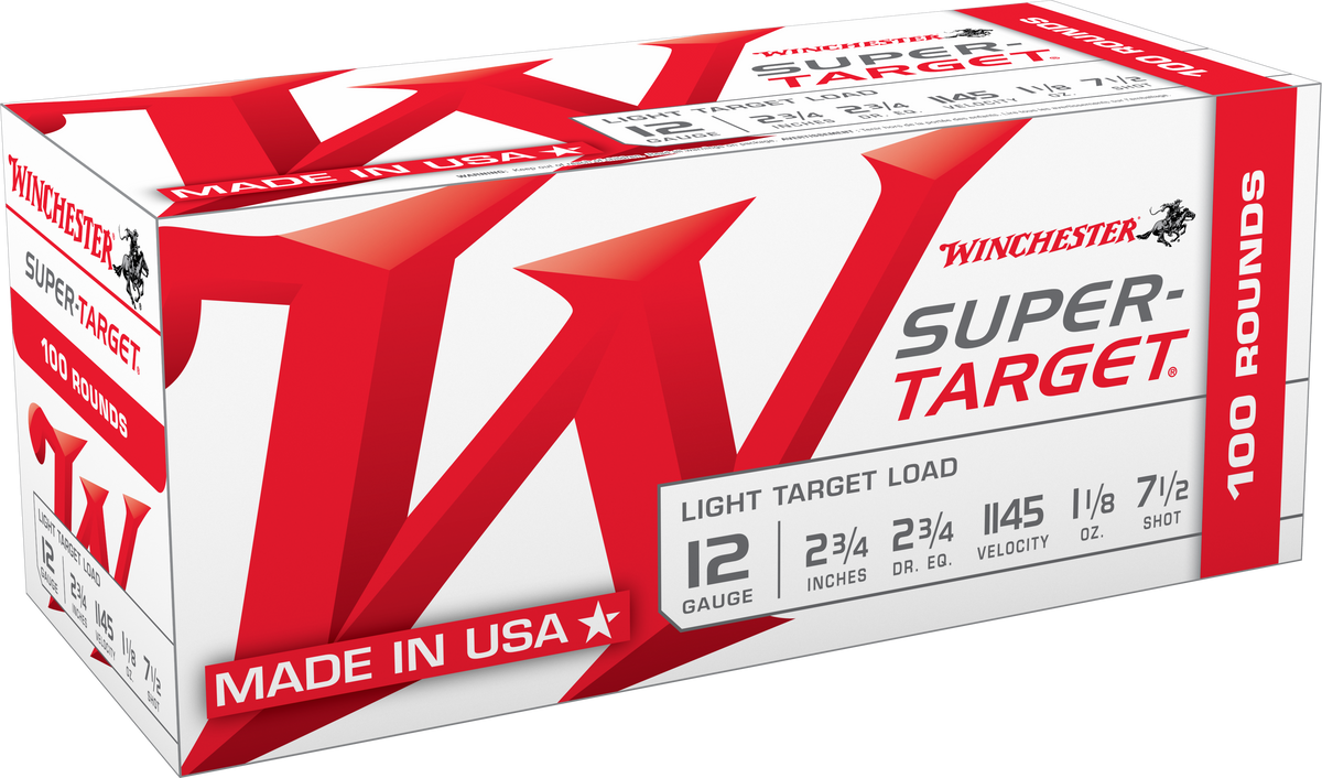 Winchester Ammo Super-Target Light Target 12 Gauge 2.75" 1-1/8 oz 7.5 Shot 1145 fps - Box or Case