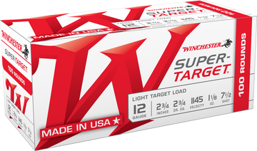 Winchester Ammo Super-Target Light Target 12 Gauge 2.75" 1-1/8 oz 7.5 Shot 1145 fps - Box or Case