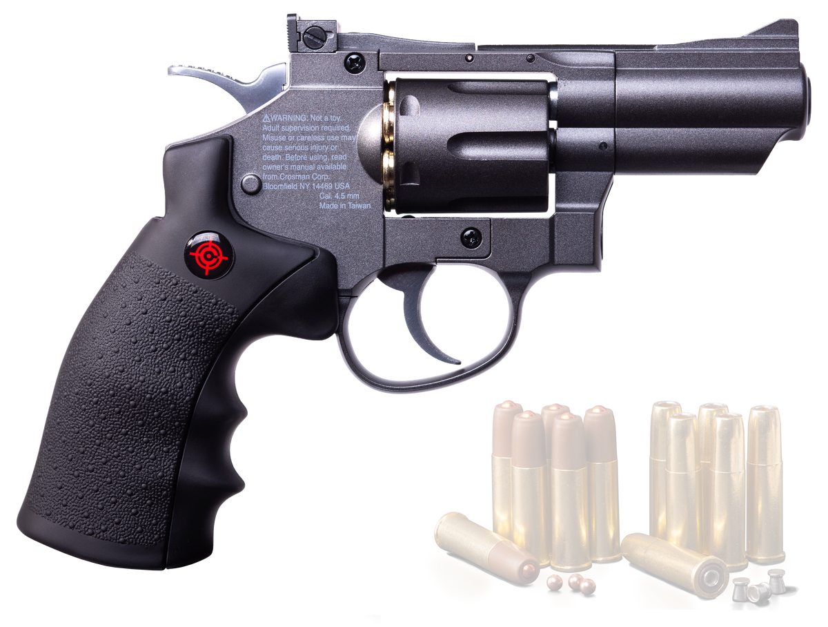 Crosman SNR357 .177 6-Shot CO2 DA/SA Air Pistol - Black Rubber Grips