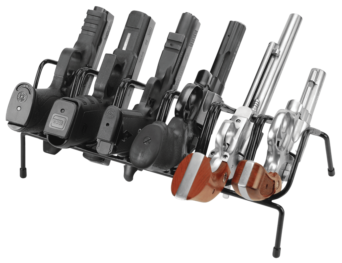 Lockdown 6 Gun Handgun Rack 14.25" Black