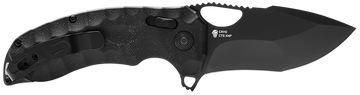 S.O.G Kiku XR 3.03" Tanto Plain Edge Satin CTS XHP Black Linen Micarta Folding Knife
