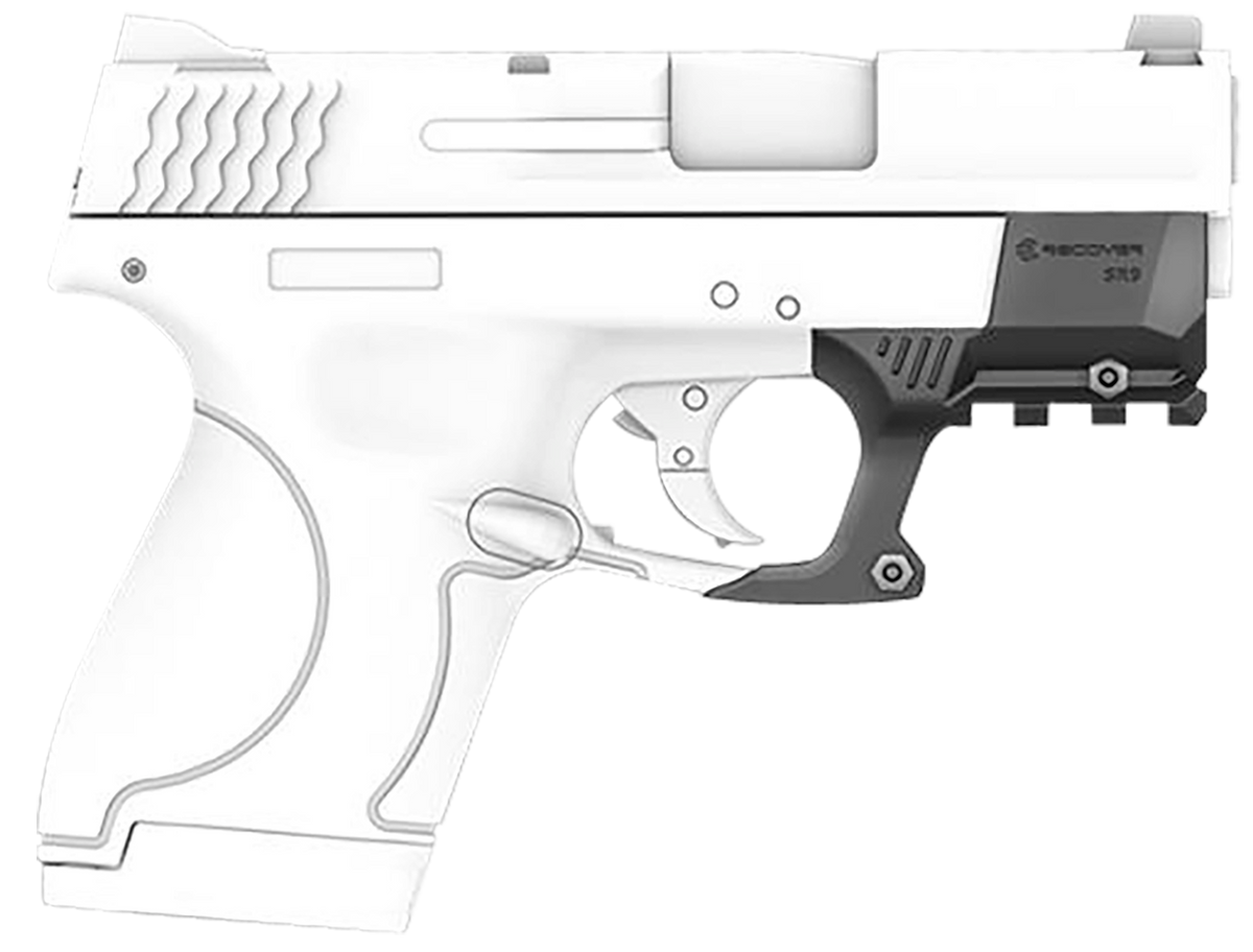 Recover Innovations SHR901 Picatinny Rail Adapter for Smith & Wesson Shield 9mm/.40 S&W - Black Polymer