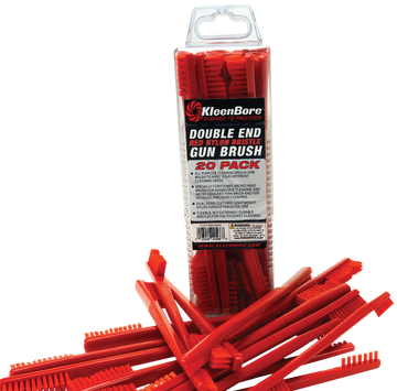 Kleen-Bore UT221 Double End Red Nylon Utility Brush - 20 Pack