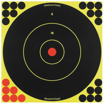 Birchwood Casey Shoot-N-C 12" Bullseye Reactive Target - Self-Adhesive Paper 5 Pack