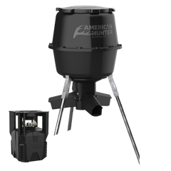 American Hunter XDE-Pro 30-Gallon Nesting Hopper Digital Game Feeder - 16 Programs, 1-60 Sec Duration - Black