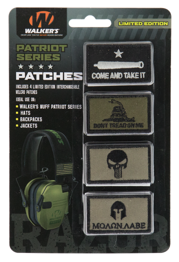 Walkers Game Ear Patriot Muff Patch Kit - Come & Take It Version Velcro