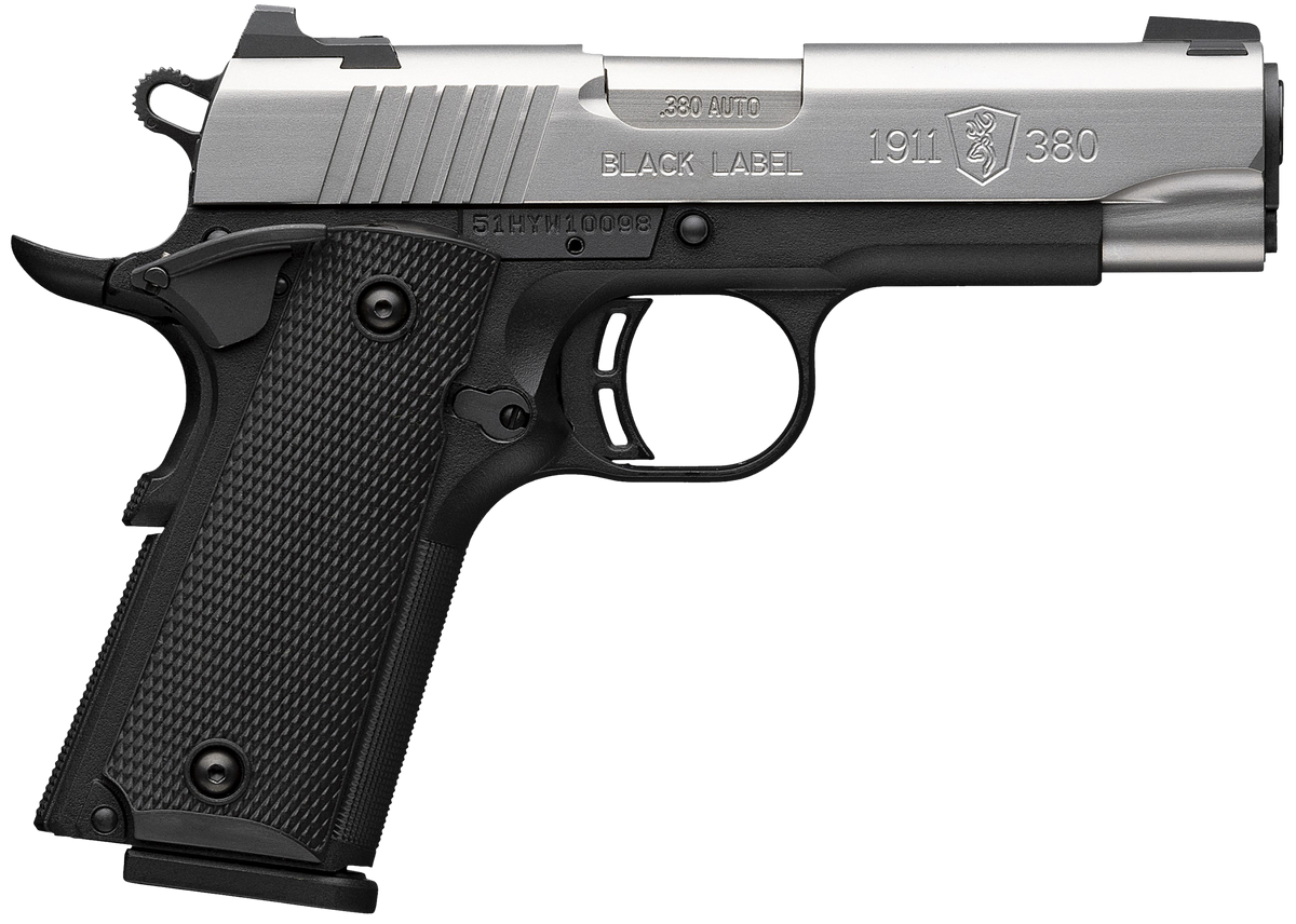 Browning 1911 Black Label Compact .380 ACP 3.63" 8+1 Semi-Auto Pistol