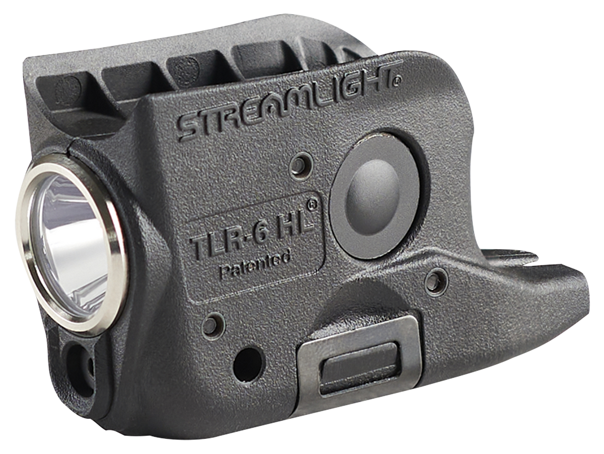 Streamlight TLR-6 HL 300 Lumen LED/Red Laser Weapon Light for Glock 42/43/43X/48 - Black