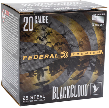Federal Premium Black Cloud 20 Gauge 3" 1 oz Steel Shot - Box or Case