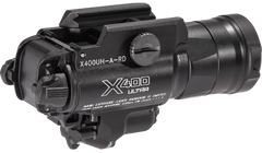 Surefire X400UH-A-RD Ultra Masterfire 1000 Lumen White LED/Red Laser Weapon Light - Black Anodized