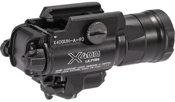 Surefire X400UH-A-RD Ultra Masterfire 1000 Lumen White LED/Red Laser Weapon Light - Black Anodized