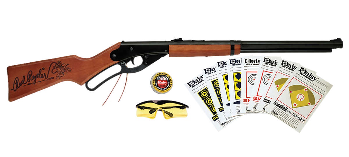 Daisy Red Ryder .177 BB 650-Shot 350 fps Lever Action Spring Air Rifle Shooting Kit