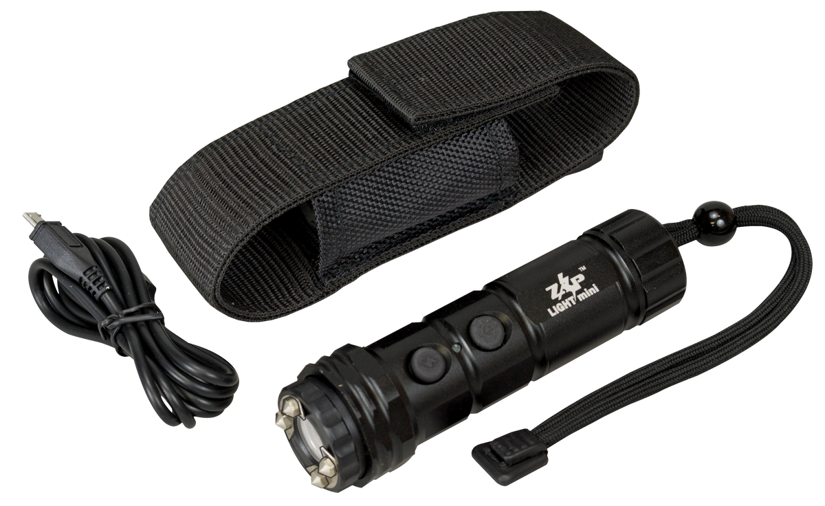 Zap Mini 800,000 Volt Pocket Stun Gun with LED Flashlight - Black