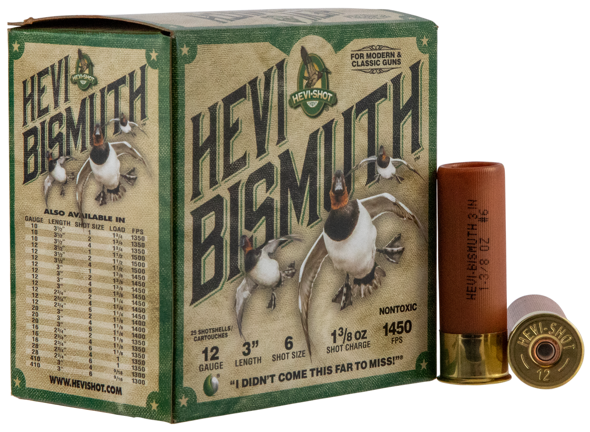 Hevishot HEVI-Bismuth 12 Gauge 3" 1-3/8 oz 6 Shot 1450 fps - Box or Case