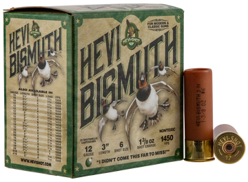 Hevishot HEVI-Bismuth 12 Gauge 3" 1-3/8 oz 6 Shot 1450 fps - Box or Case