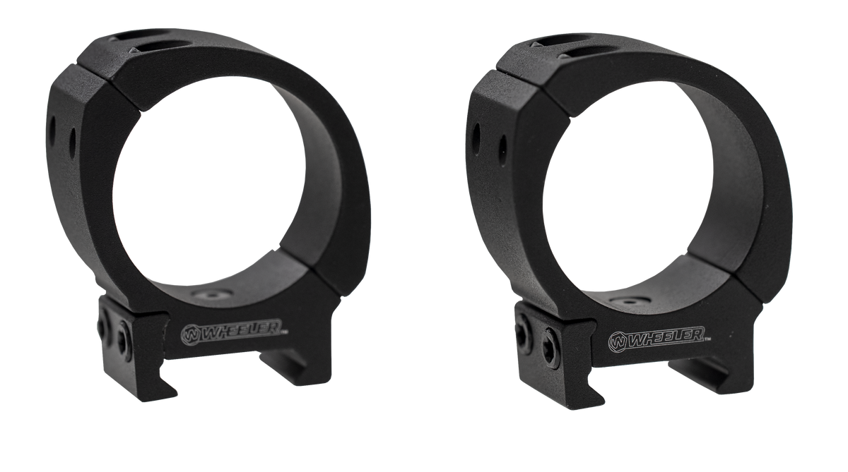 Wheeler Sporter Scope Rings 1" High Black - Bi-Weaver 6061 Aluminum