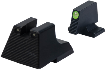 HK Elevated Night Sight Set VP9/VP40/P30/HK45 Green Tritium Black Frame