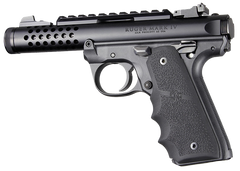 Hogue 79080 Rubber Grip with Finger Grooves Black - Ruger Mark IV 22/45