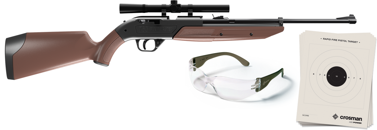 Crosman 760BKT 760 Pumpmaster .177 Cal 33.63" Bolt Action Air Rifle Kit