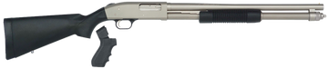 Mossberg 590 Mariner 12 Gauge 20" 8+1 3" Pump-Action Shotgun - Silver Marinecote w/Pistol Grip Kit