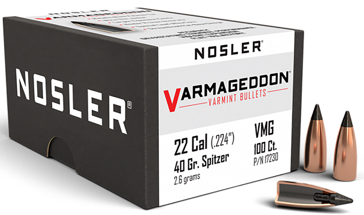 Nosler Varmageddon .22 Cal 40gr Flat Base Tipped 100/Box