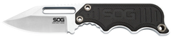 S.O.G Instinct Mini 1.90" Fixed Blade Clip Point Plain Satin 5Cr15MoV SS Black/Silver G10/SS Handle