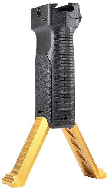 Strike Industries Bipod Grip Gray Polymer 89° w/ 6061-T6 Aluminum Legs - QD Picatinny