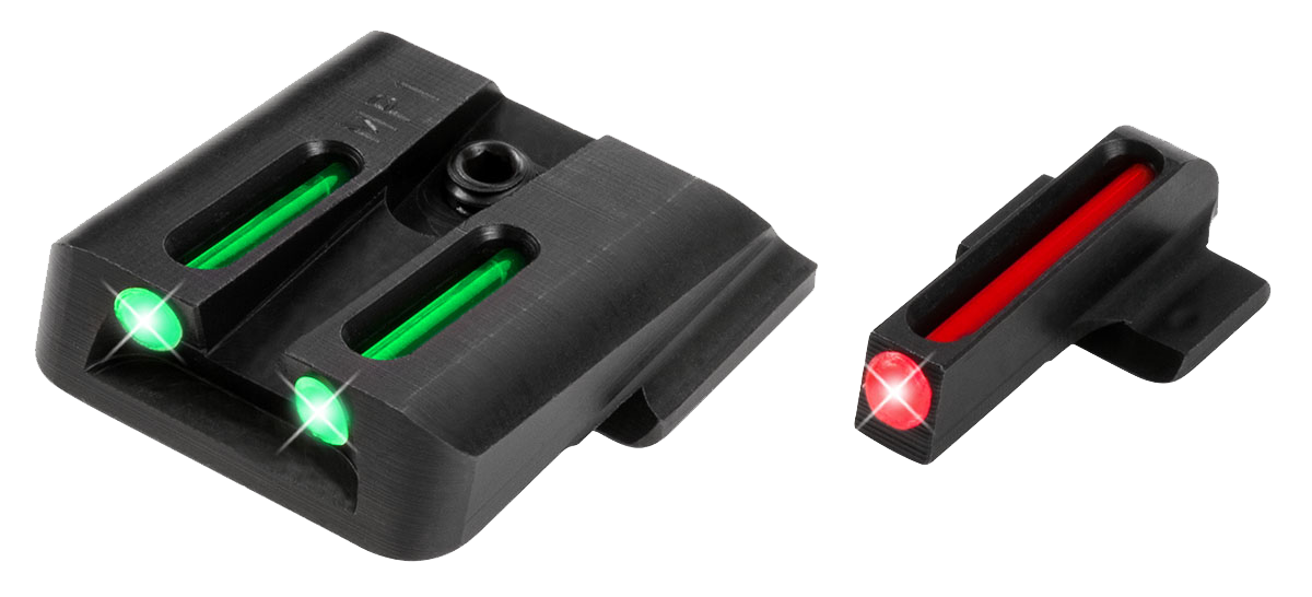 TruGlo TG131MP1 Fiber Optic Sight Set for Smith & Wesson M&P EZ 380 - Red Front/Green Rear